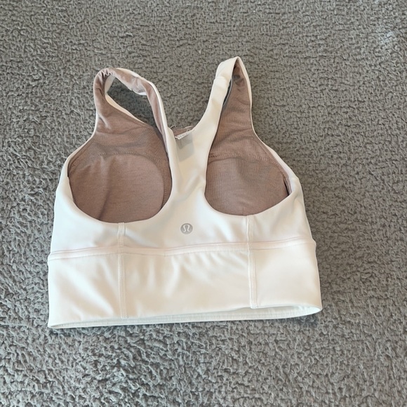 Lululemon Wunder Train Long-Line Bra *Medium Support, C/D Cups White size 4 - Picture 3 of 5